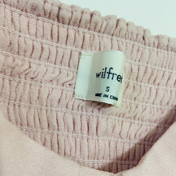 Aritzia Wilfred Novella Short sleeve Blouse Size Small Pink - Picture 3 of 3
